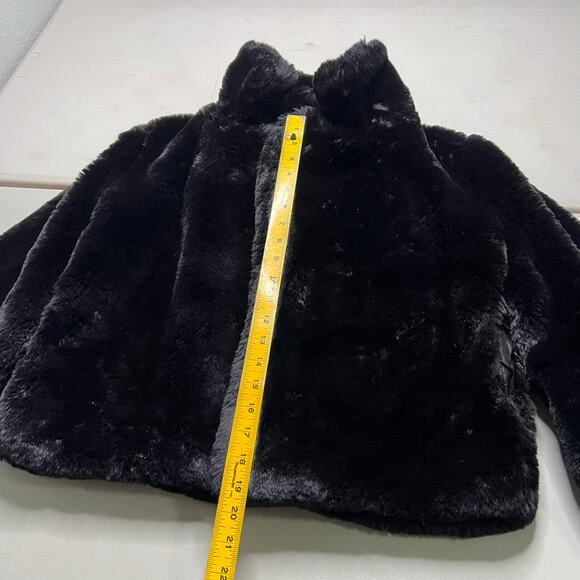 Victoria’s Secret Black Faux Fur Jacket Women’s Medium Short Coat Plush Soft - Picture 7 of 13
